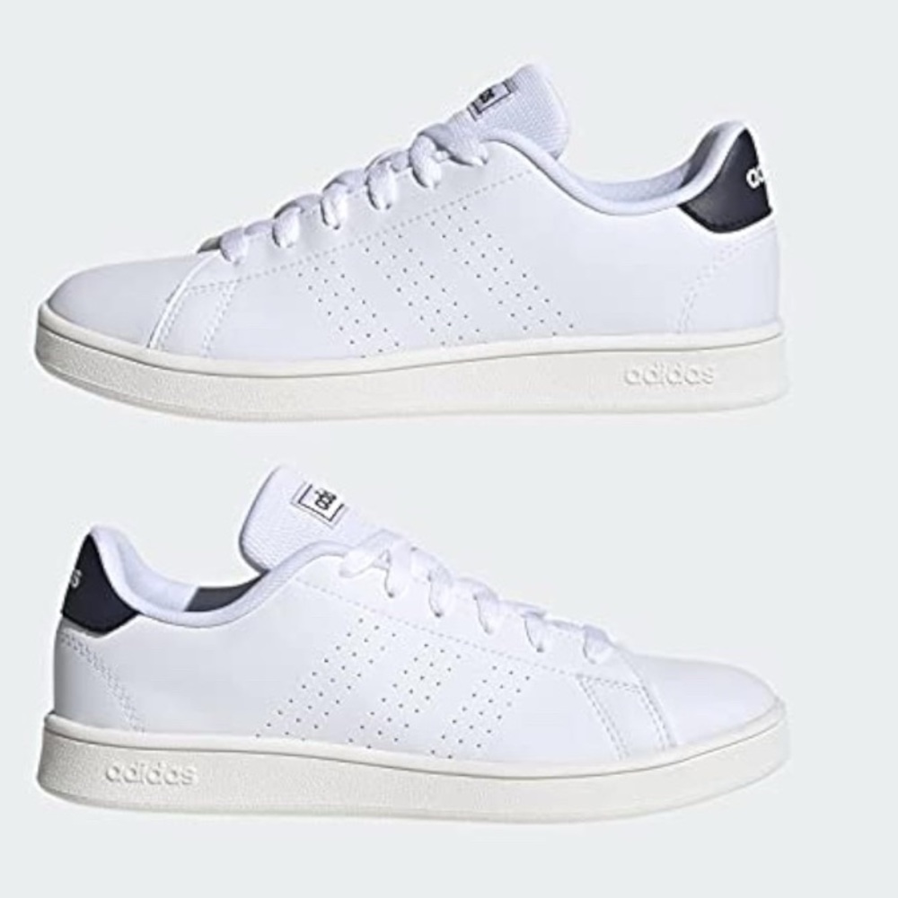 🐾 Adidas White Advantage Sneakers Kids sz 11.5